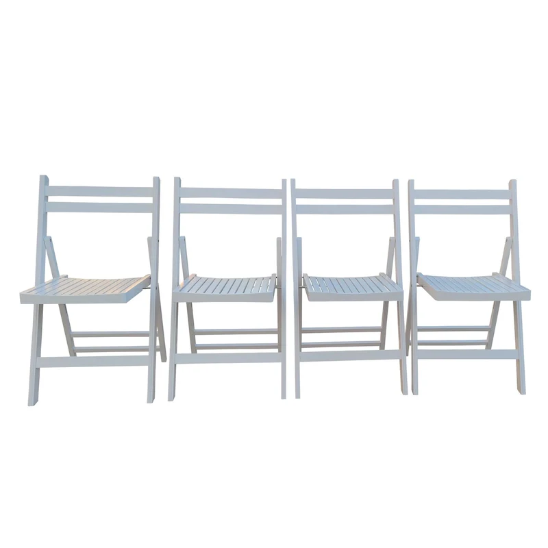 Wood Folding Chair Set of 4