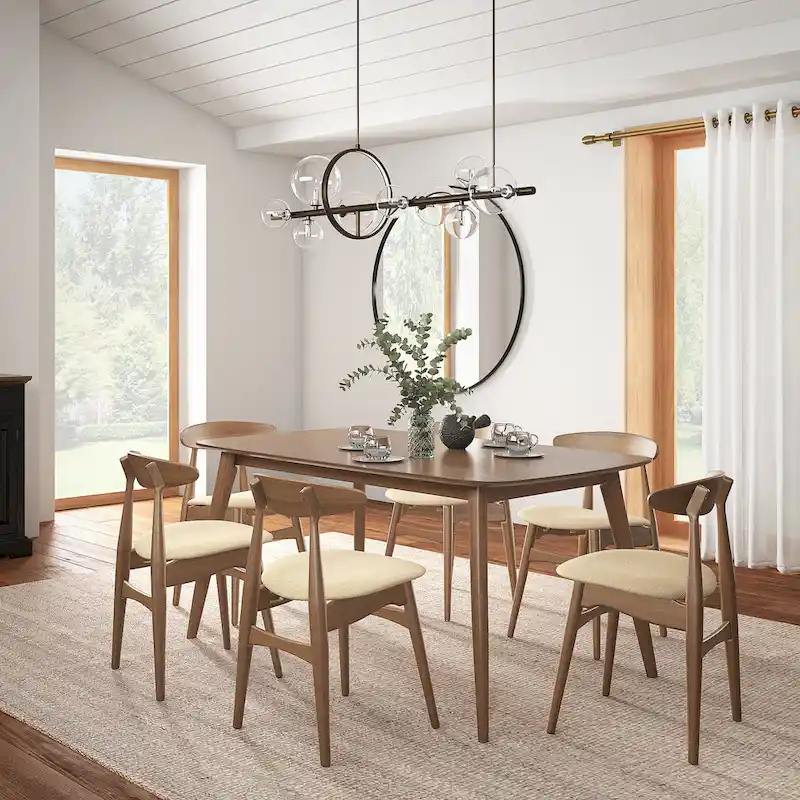 Ribe Mid-Century Modern Tapered Dining Set