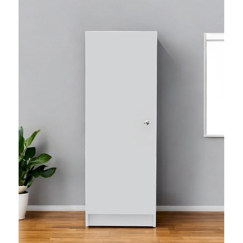 HomeRoots 47 White Wood Pantry Or Storage Closet - 16.9' X '47.4' X '12.3