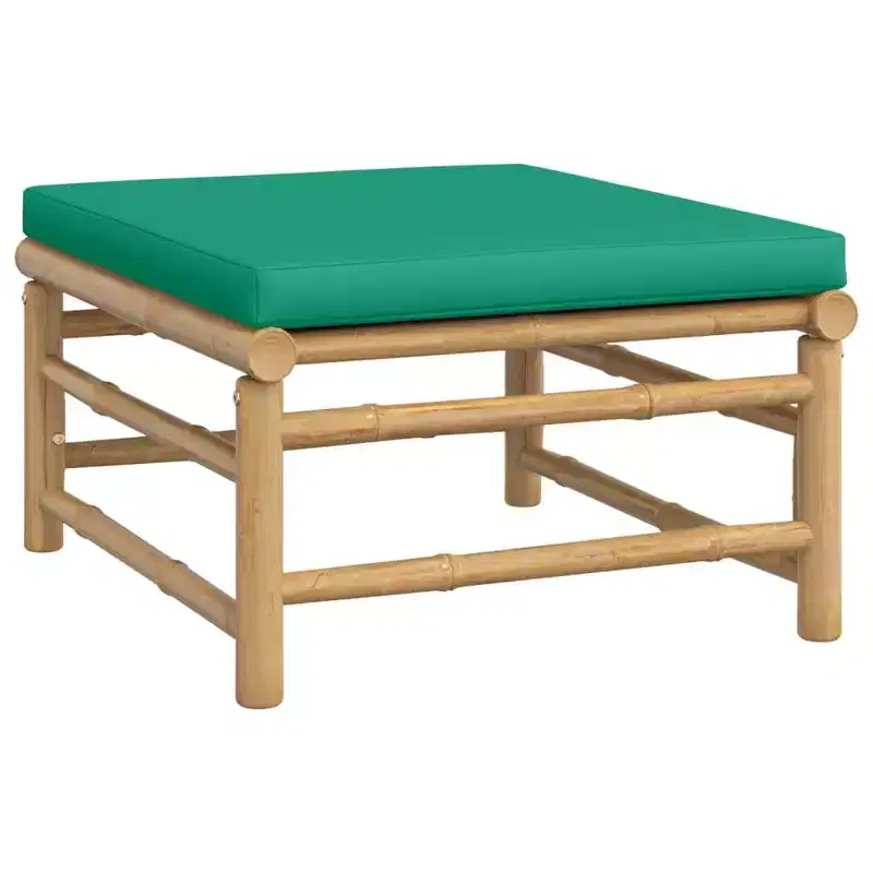 vidaXL Garden Lounge Set, Bamboo Bamboo, Fabric (100% polyester)