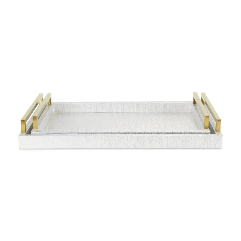 Lusan Black Vinyl Tray Set