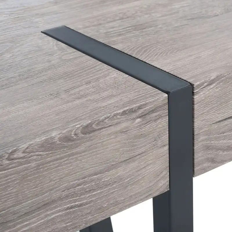 SAFAVIEH Asal Mid-Century Industrial Rustic Dining Room Table - 59.1 W x 35.4 L x 29.5 H - 59Wx35Dx30H