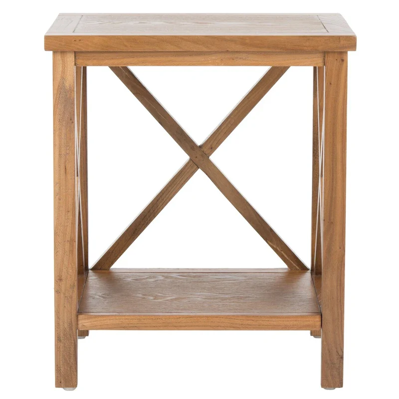 SAFAVIEH Yasumi White Cross Back End Table - 18.1 x 13.4 x 21.5 - 18Wx13Dx22H