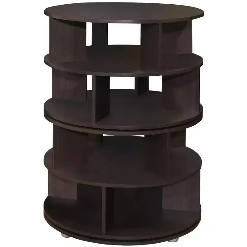 Kings Brand Furniture Colutea 4-Tier Rotating Lazy Susan Shoe Rack, 360 Revolving Shoe Storage Organizer