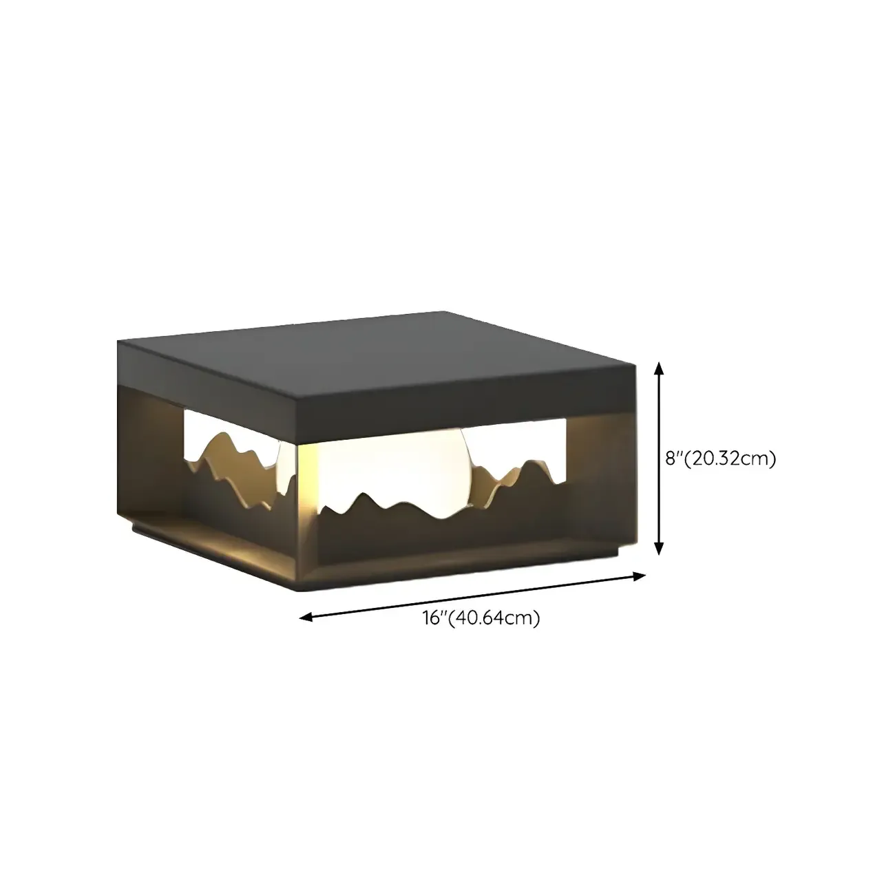 Elegant Stainless Steel Black Square Post Table Lamp