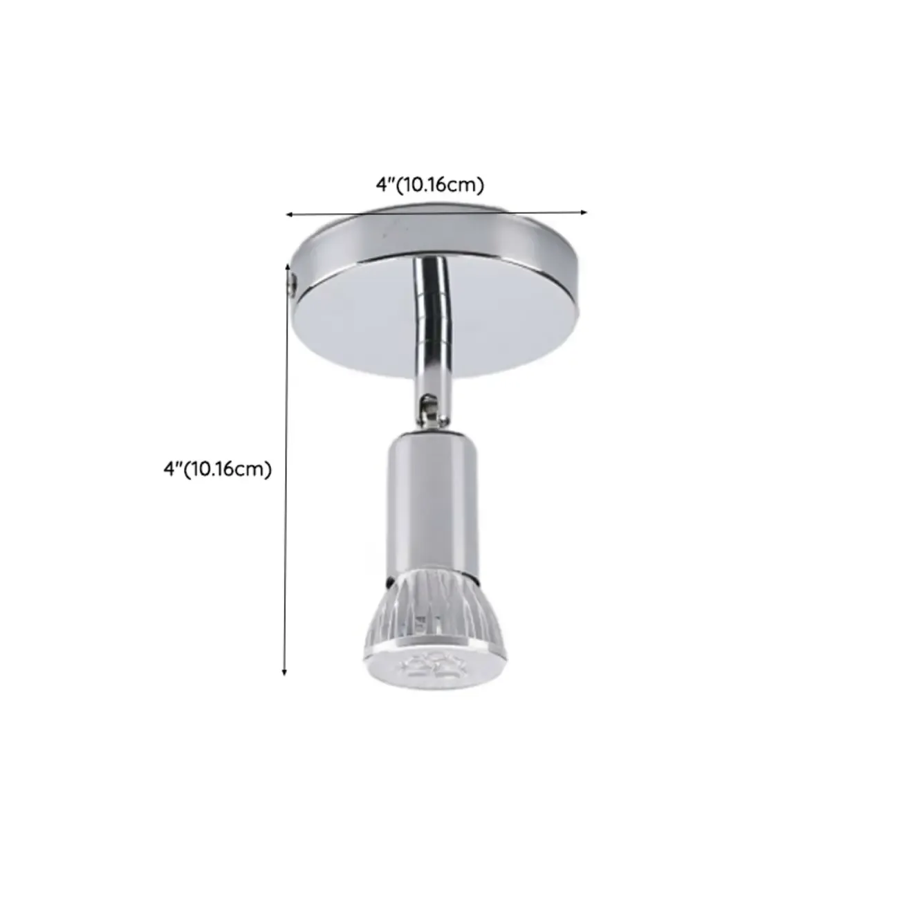 Adjustable Modern Chrome Semi Flush Mount Ceiling Track Light