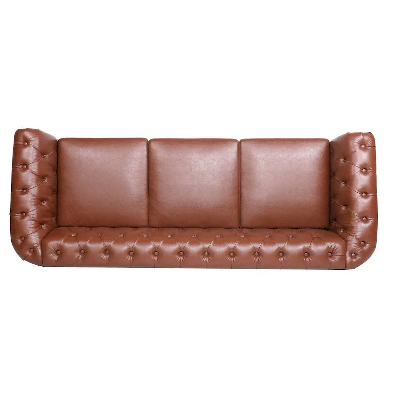84.65 Rolled Arm Chesterfield 3 Seater Sofa