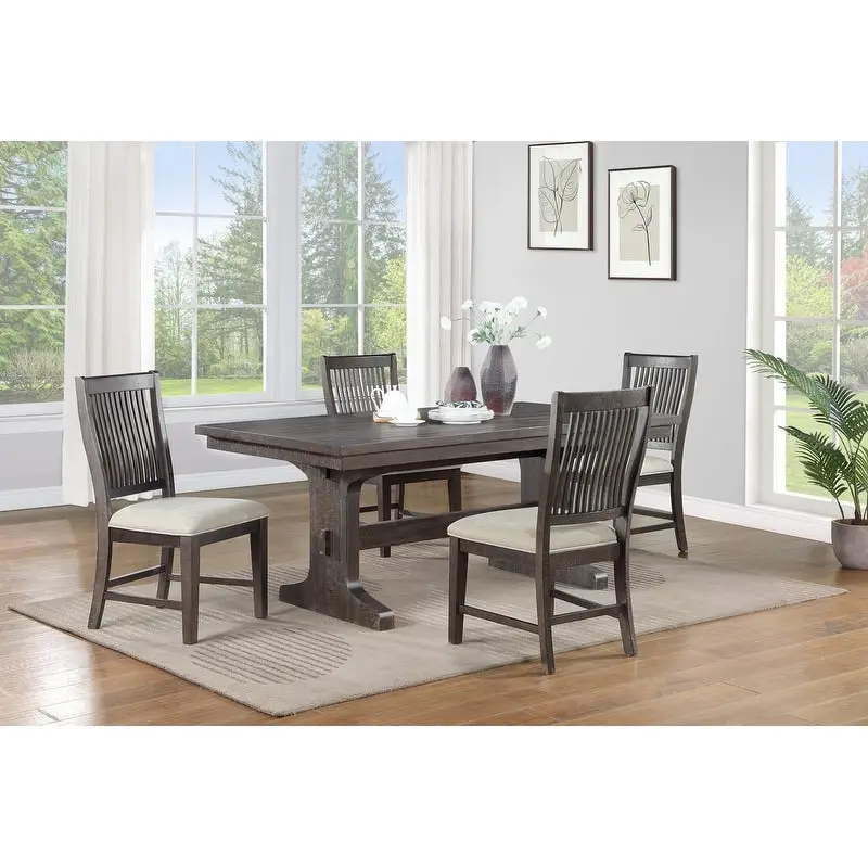 Rustic Dining Set with Extendable Table