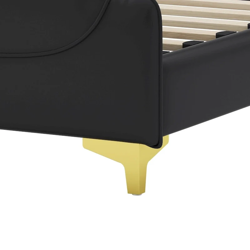 Modern Soft-Upholstered PU Leather Bed