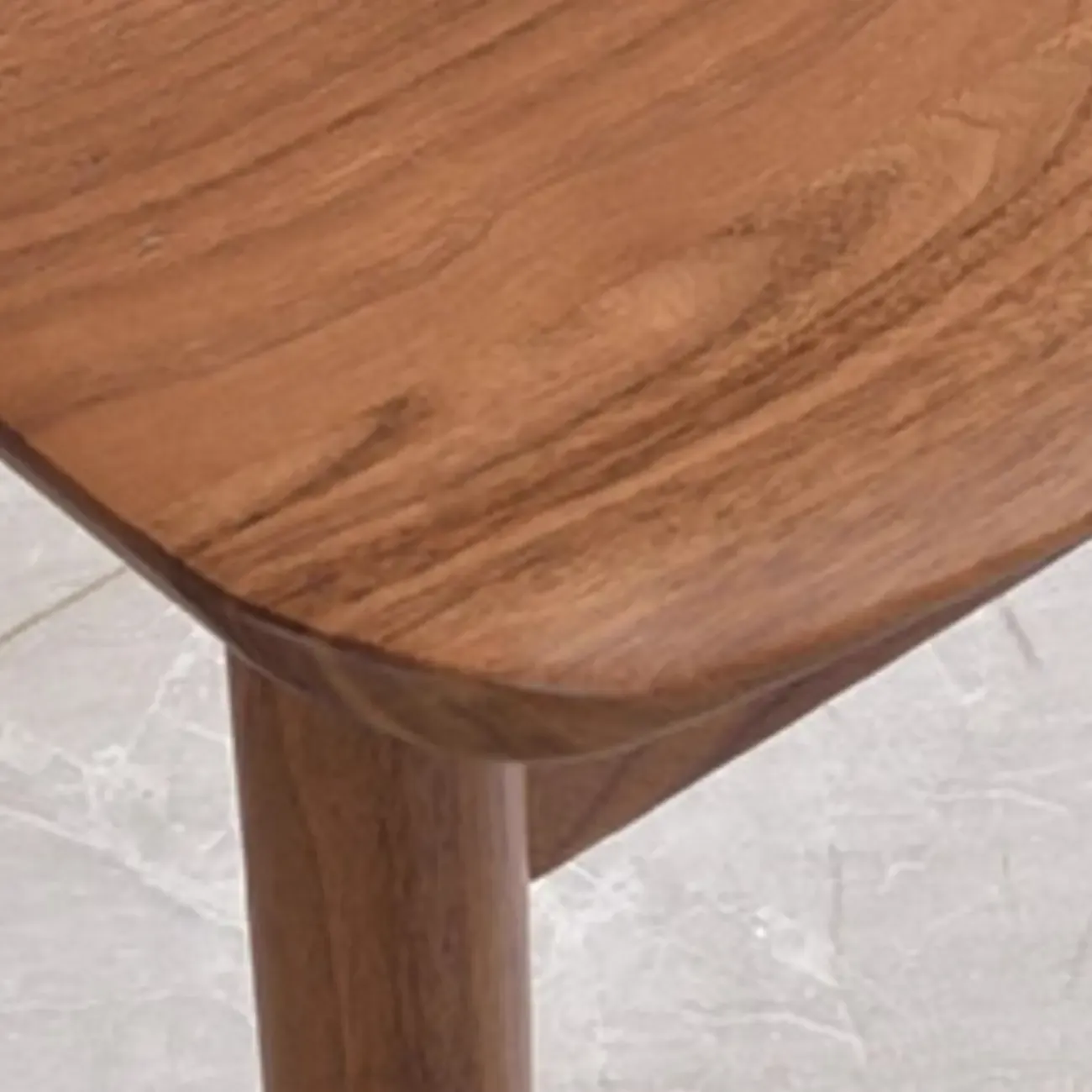 Scandinavian Open Back Armless Walnut Wood Dining Chairs