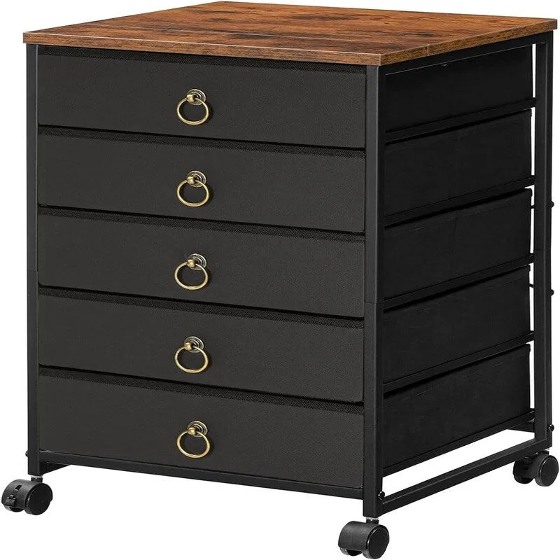 5-Drawer Chest File Cabinet - 15.7D x 15.7W x 25.7H