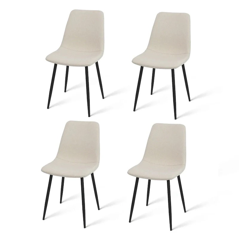 Modern Fabric Upholstered Dining Chairs (Set of 4) - 34x18x18