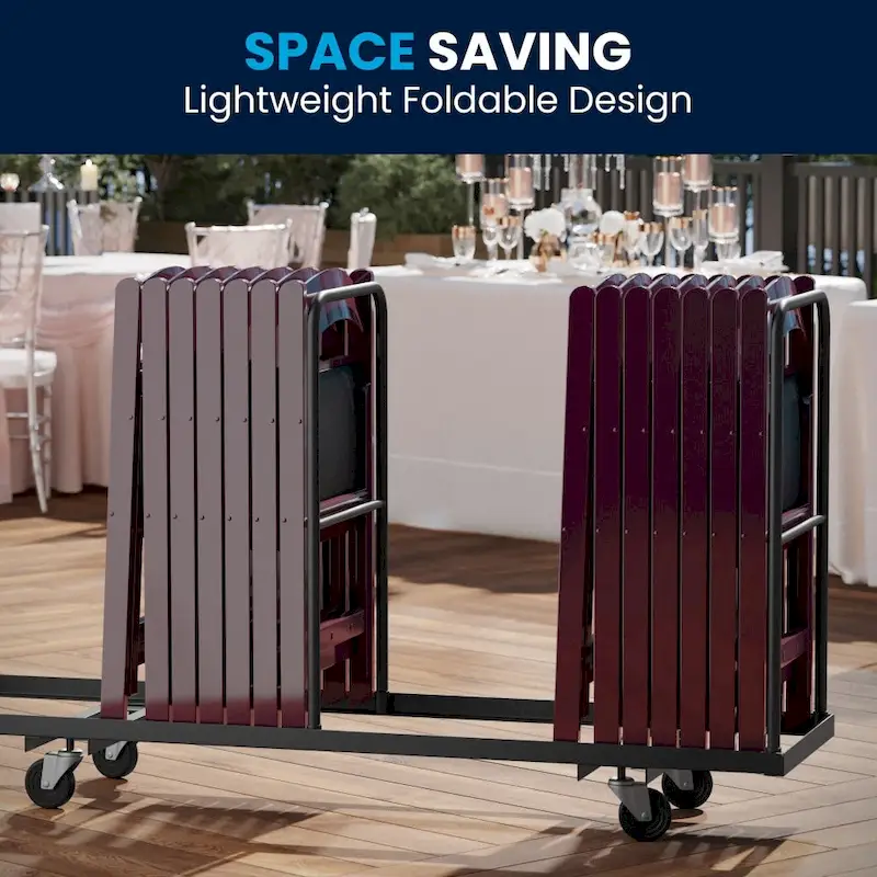 Set of 2 Folding Chairs with Padded Seats - 18D x 17.25W x 30.75H