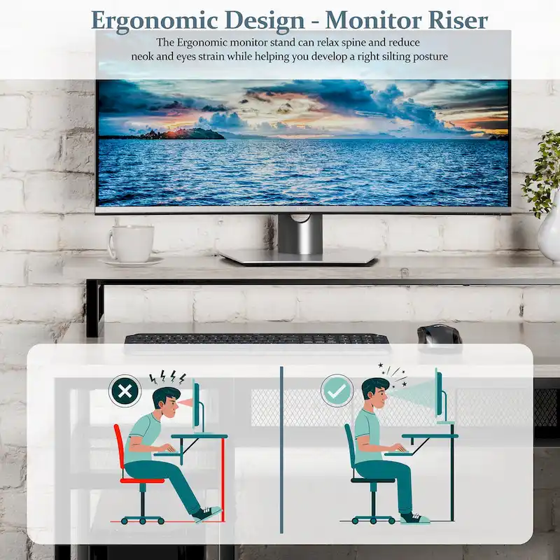 Futzca L Shaped Home Office Desk