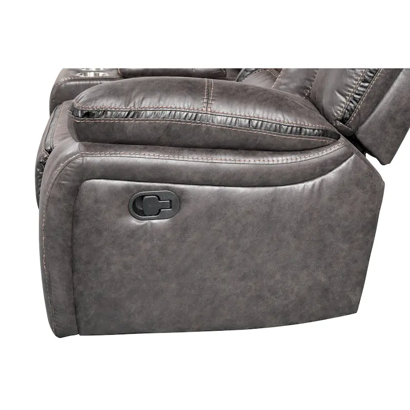 Roundhill Furniture Elkton Manual Motion Recliner, Dark Chestnut