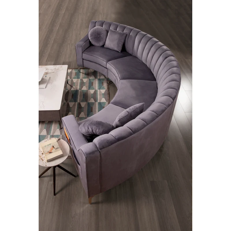 Velvet Sofas & Couches 4 Seats Round shape - 142