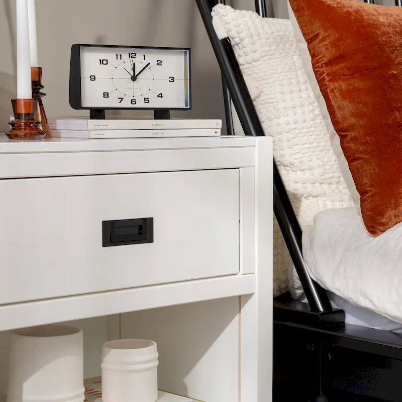 Solid Wood Modern 1-Drawer Nightstands, Set of 2