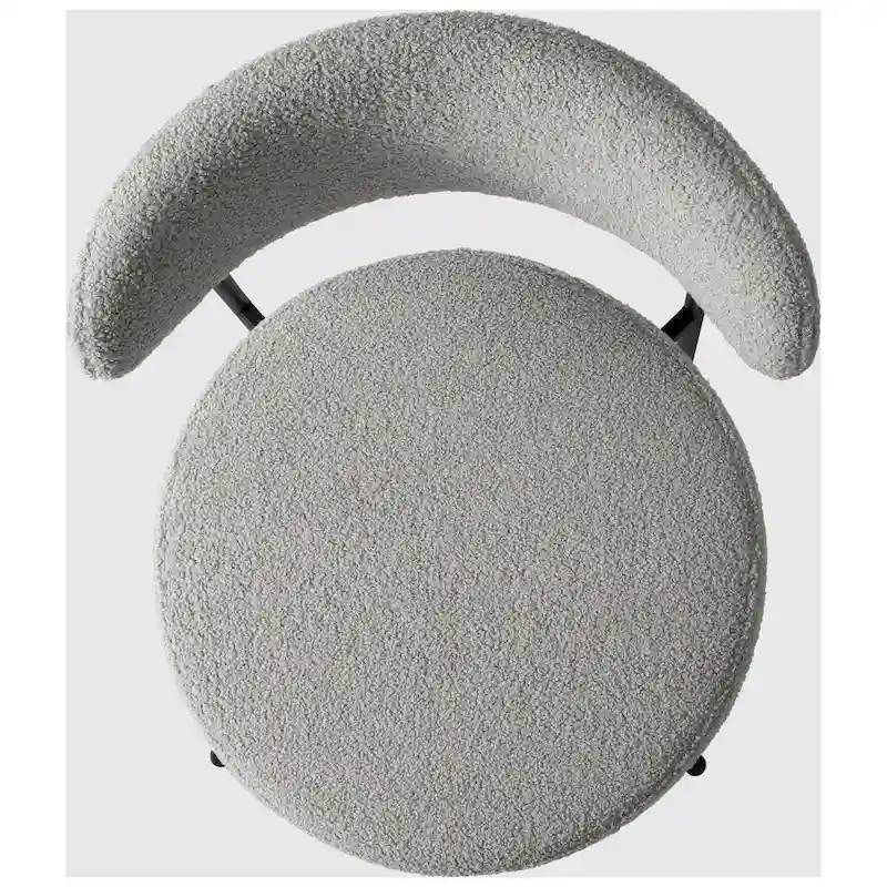 Bayville Mid-Century Curved Back Fabric Upholstered Metal Dining Chair (Set of 6)