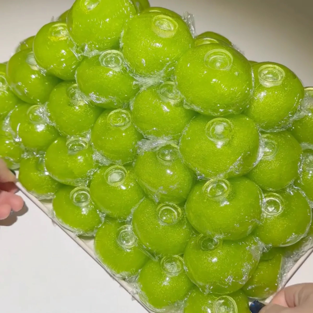Soft Green Grape Ice Slush Handmade Squishy Ball squishy – satisfying stress relief  | Squishora