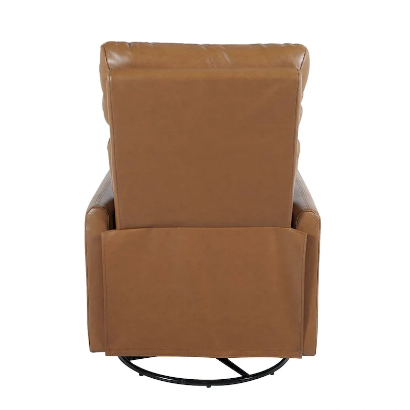 Leather Manual Swivel Recliner