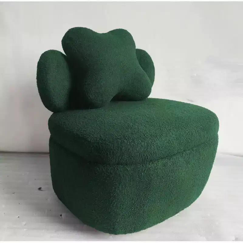 Acekool Teddy Bear Accent Chair, Fluffy Boucle Upholstered Cloud Armchair for Living Room or Kids Room