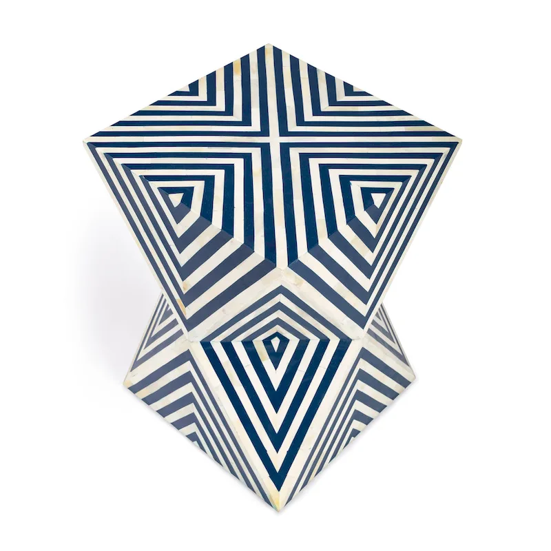 Bone Inlay End Table