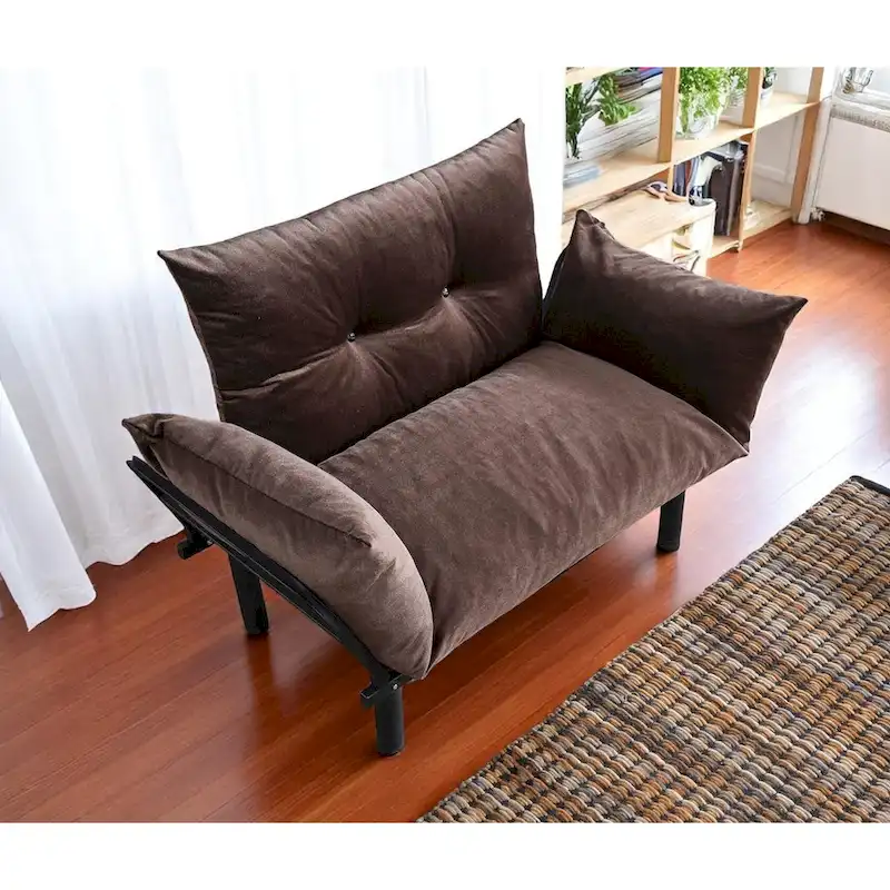 Sadio Metal Frame Loveseat With Removable Cushions