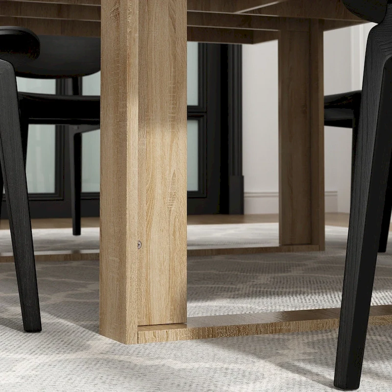 Business Furniture 86.6W x 47.2D Conference Table with Wood Base Desk