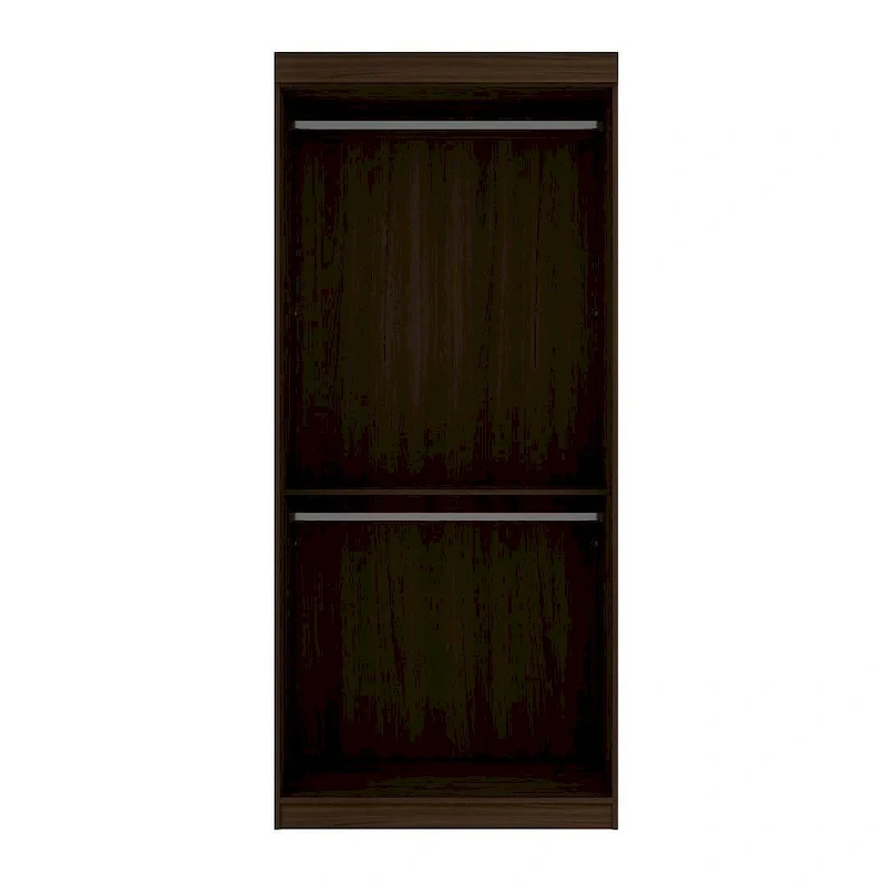 Manhattan Comfort Mulberry 35.9 Open Double Hanging Modern Wardrobe Closet with 2 Hanging Rods