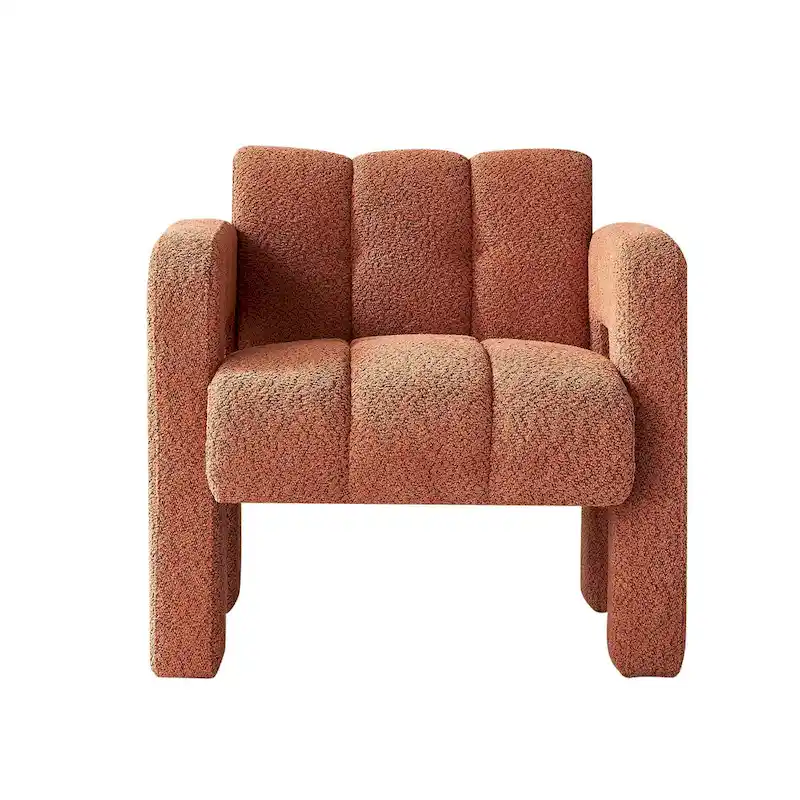 31.10 Wide Boucle Upholstered Accent Chair