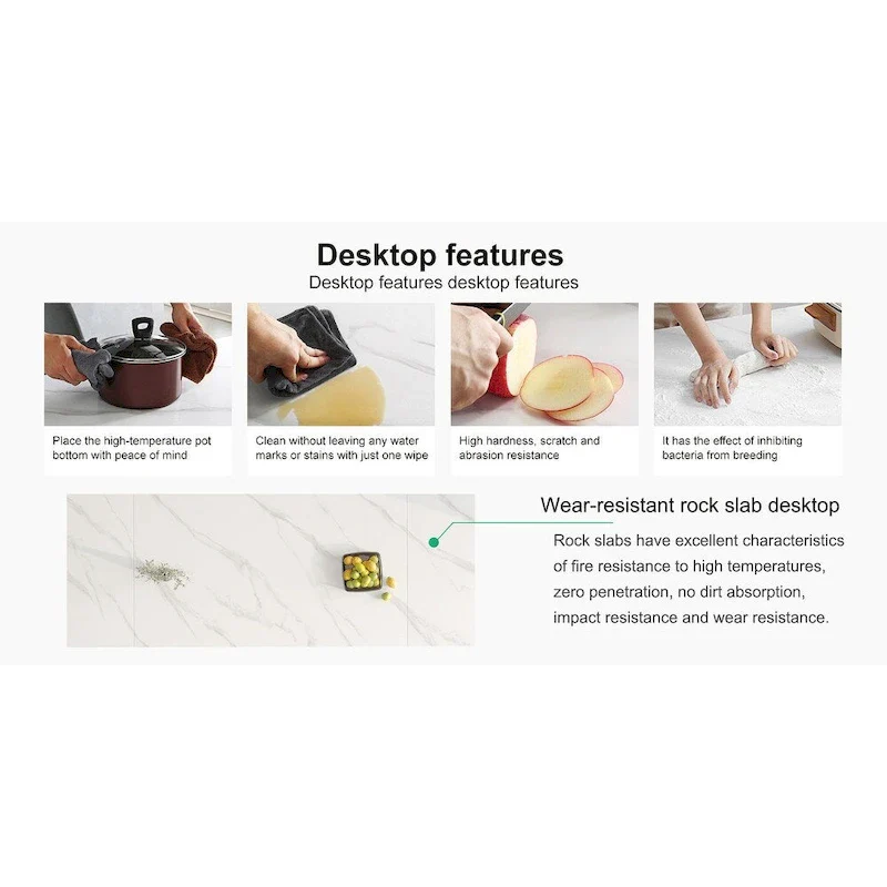 Extendable Sintered Stone Dining Table - 78-110 Inch