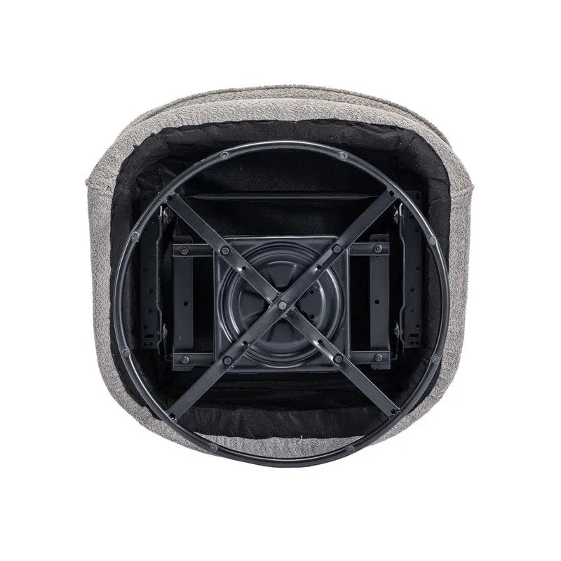 Upholstered Swivel Barrel Armchair - Single Seat