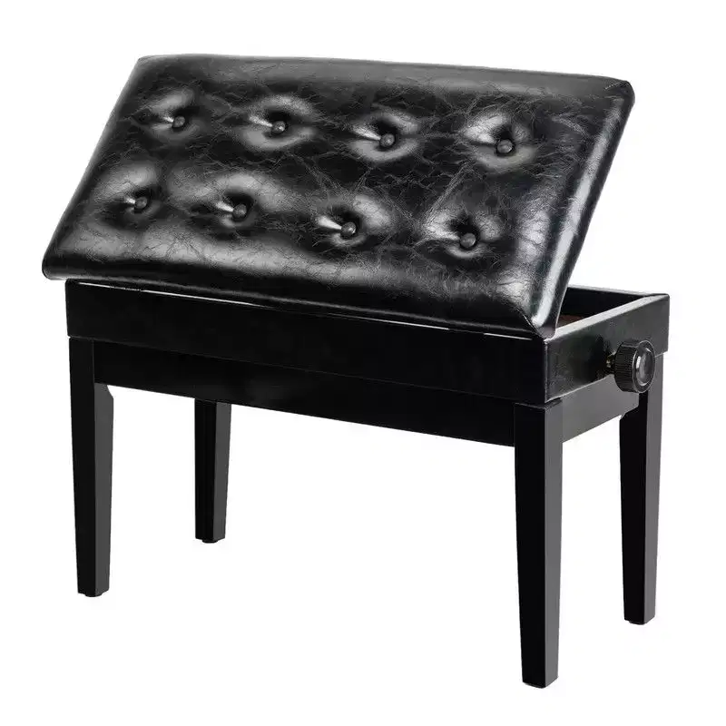 Criss Faux Leather Upholstered Storage Bench
