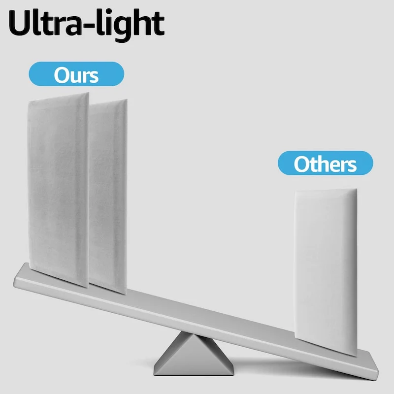 Art3d 9.84 x 23.62 Peel and Stick Headboard,Pack of 12, 3D Soundproof Wall Panels, Upholstered Wall Panel