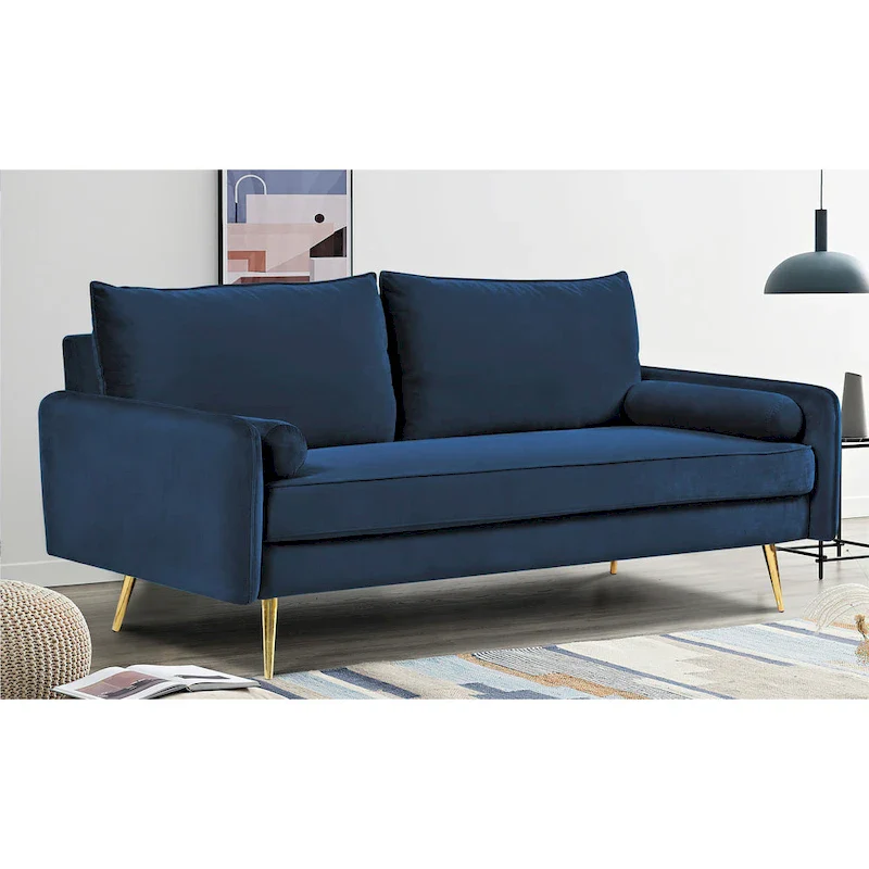 Villeda 70W Polyester Square Arms Sofa