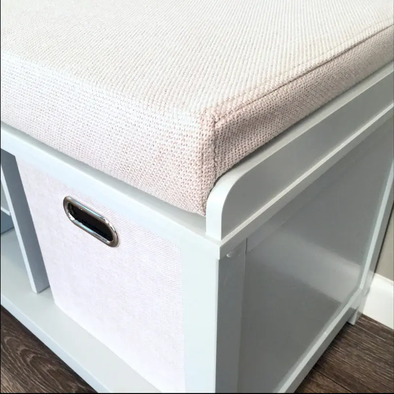 John Louis Home Solid Wood Entryway Bench with 1 Shoe Cubbies Grey