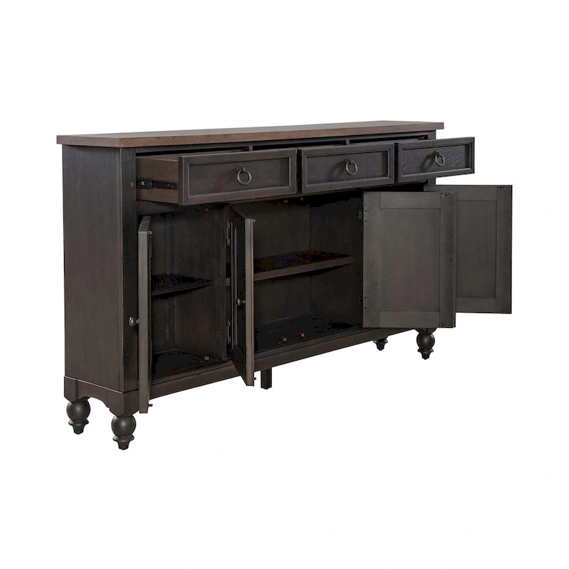 Americana Farmhouse Black Hall Buffet