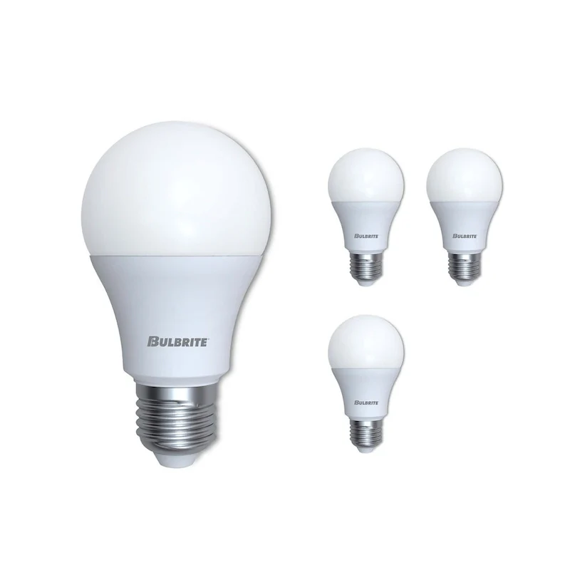 Bulbrite Dusk to Dawn Pack of (4) 9 Watt A19 LED Light Bulb with Frosted Glass Finish and Medium (E26) Base