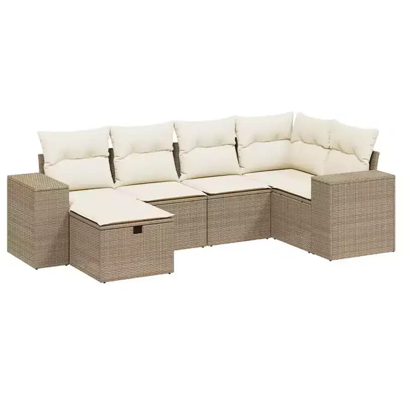 vidaXL Modular Garden Sofa Set with Cushions in Various Colors