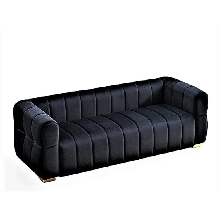 Carlan 89 Velvet Tuxedo Arm Sofa