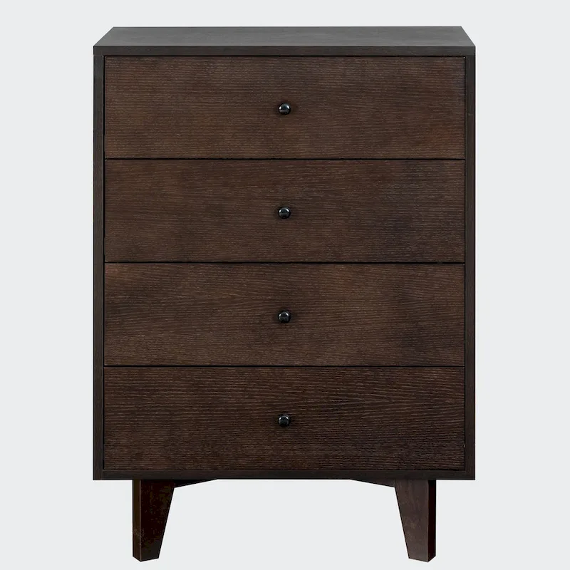 4 drawer dresser with retro round handle