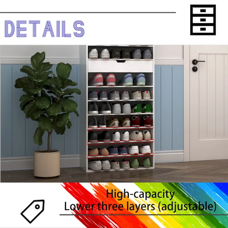 Timechee Shoe Rack Multi Layer Shelf Entrance Storage Shoe Cabinet