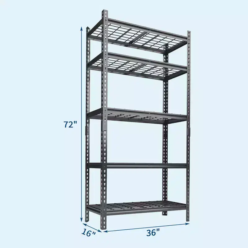 Shelving 2200 LBS Storage Shelves Adjustable Metal Shelving Unit Heavy Duty 5 Tier Metal Shelves for Garage Kitchen Pantry Warehouse Basement
