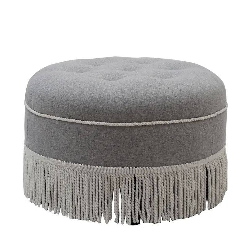 Yolanda 24 Upholstered Round Accent Ottoman