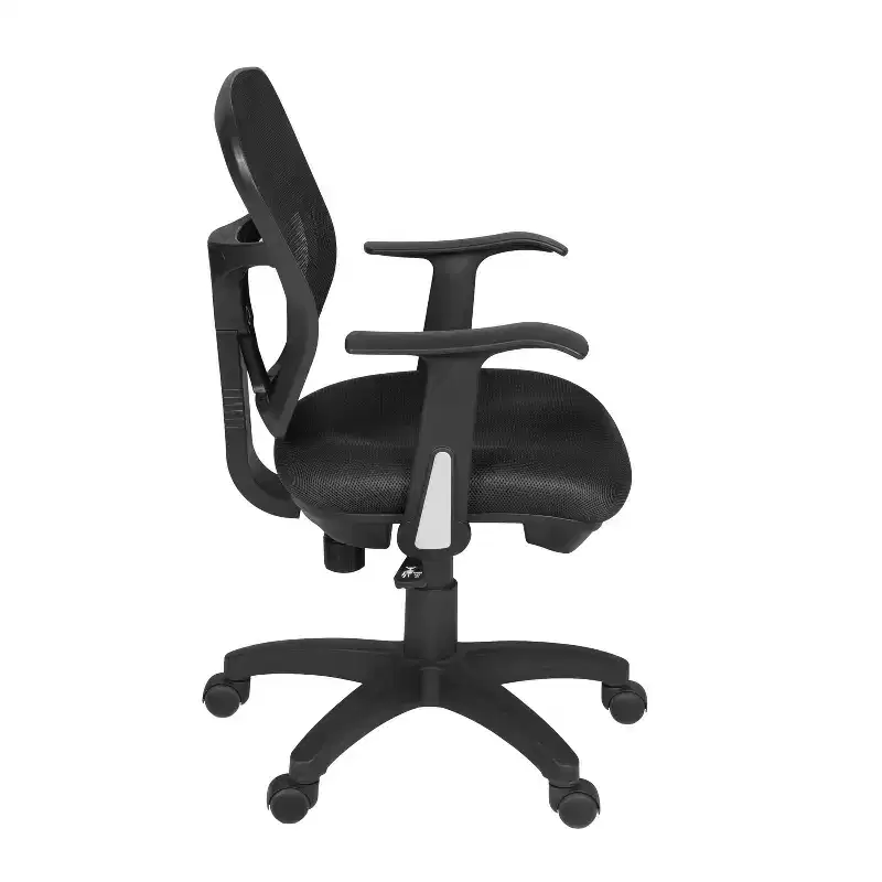 Griffin Swivel Chair Black - Niche: Ergonomic, Rolling, Adjustable Lumbar Support