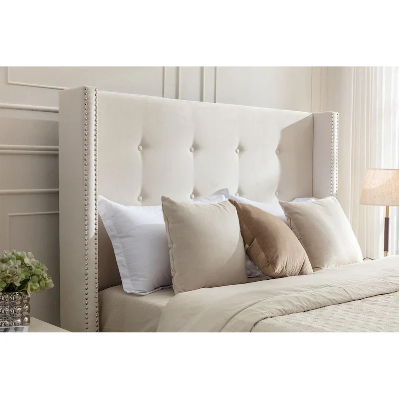 54High Headboard Peyton Upholstered King Bed