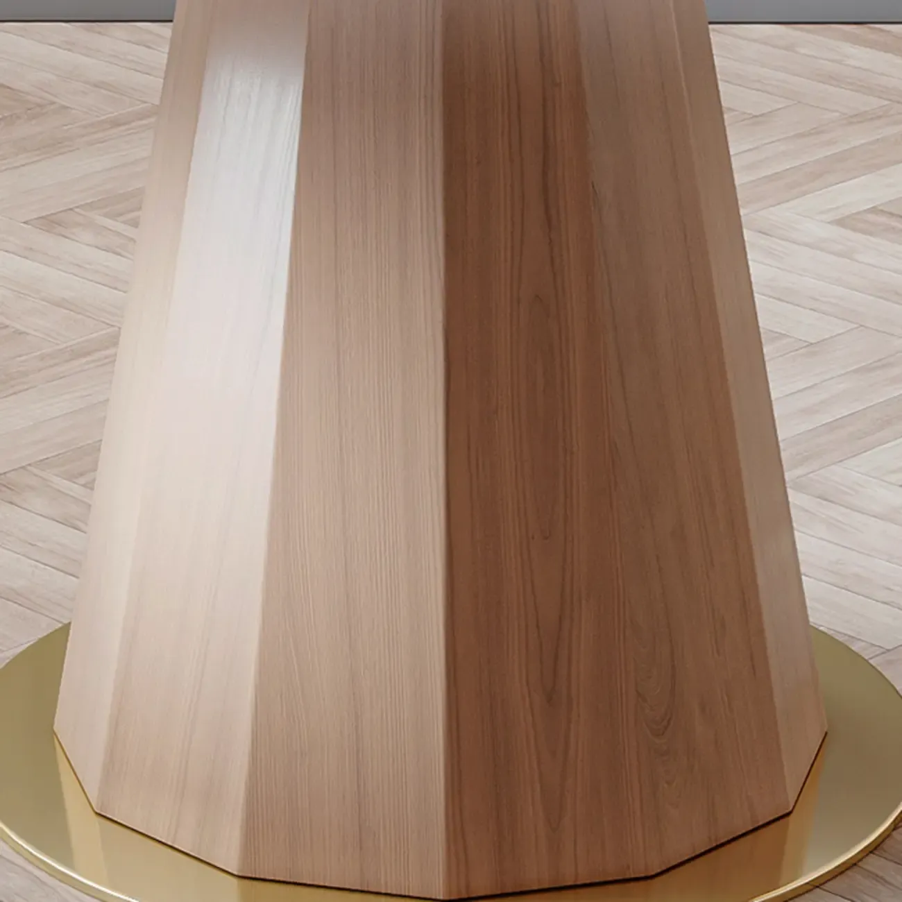 Modern Wood Round Dining Table
