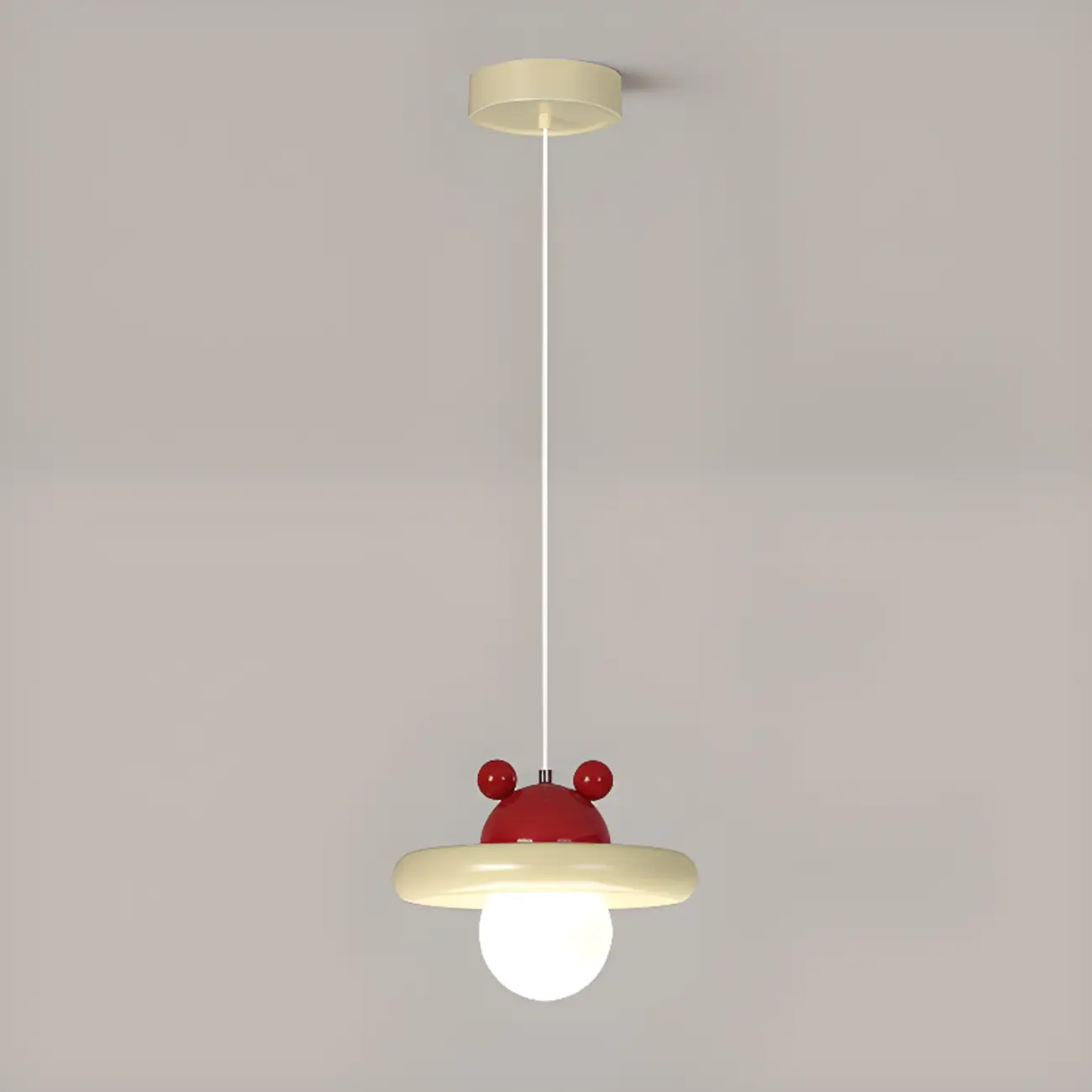 Modern Milk White Geometric Metal Pendant Light