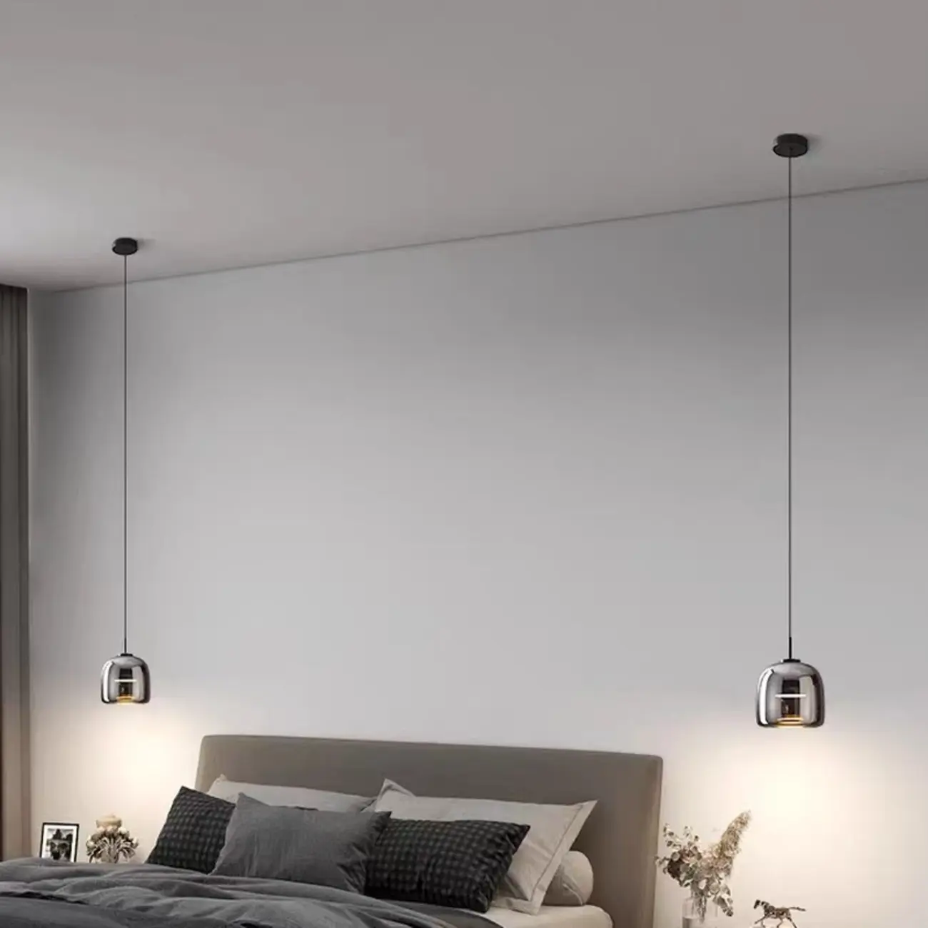 Dimmable Geometric Metal Glass LED Pendant Light