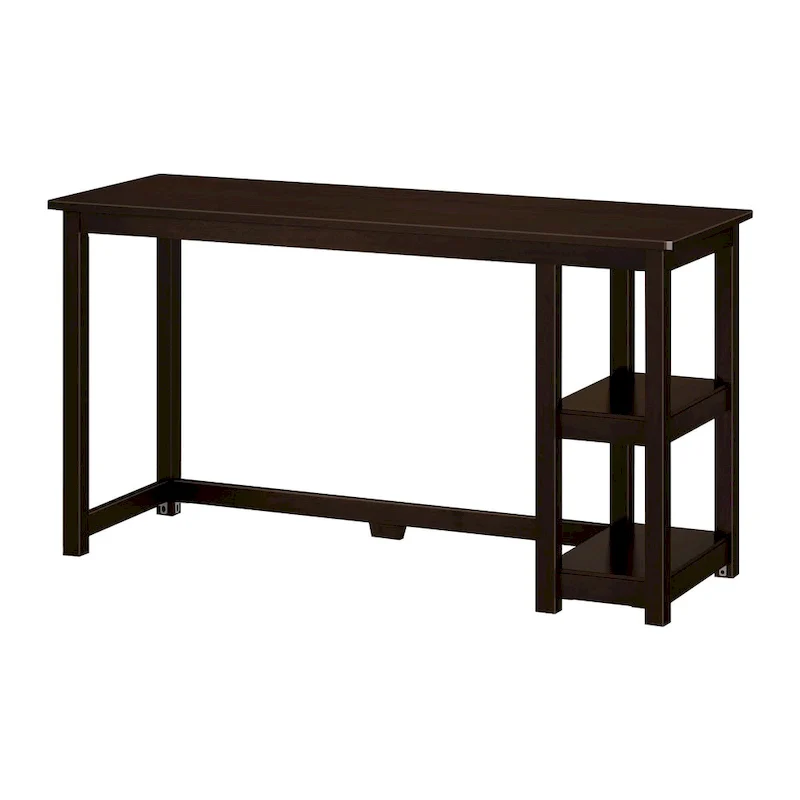 Computer Desk with Bookshelves - Wood Finish